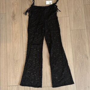 Forever 21 Black Lace Pants with Side Ties